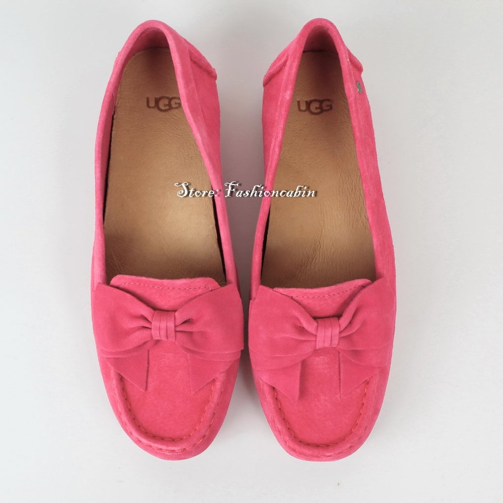 NEW UGG Lilliana SRD Suede Bow Moc Toe Slip On Flats Womens US 7